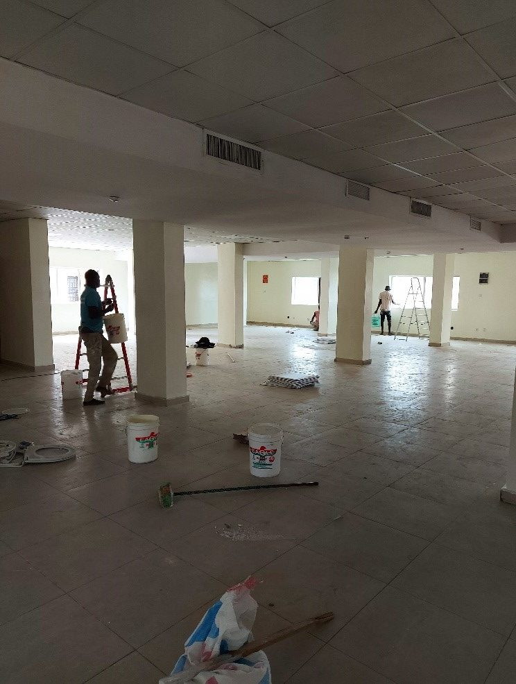 Painting work in commenced in all floors